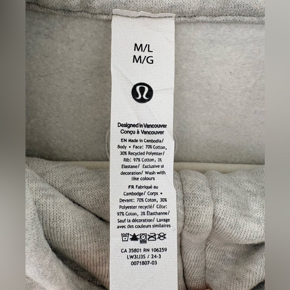 Lululemon | Scuba Oversized Funnel Neck Full Zip | Sz M/L | Heather Grey | EUC - Picture 3 of 10